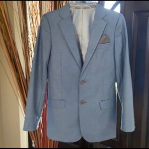 Boys US 14  Chambray Suit (missing pocket square)